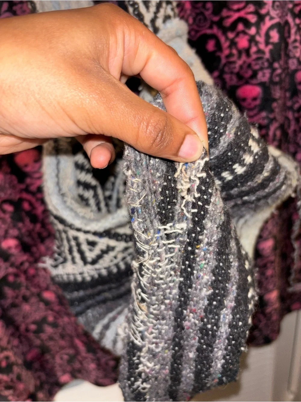 knitted Boho hobo